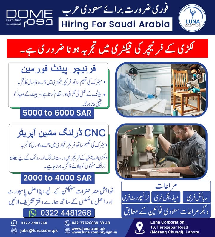 Dome company jobs in saudi arabia 2025